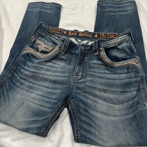Mens Rock Revival Jeans-36/33 Straight "Zane" Used Well Cared for.